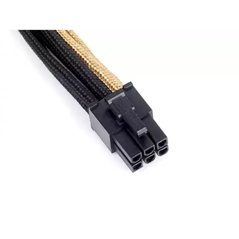 SilverStone PP07-IDE6BG 6-pin PCIe - 6-pin PCIe -jatkokaapeli, 250 mm, musta/kulta