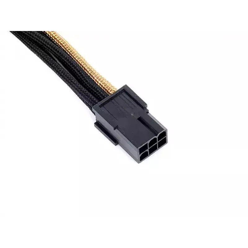 SilverStone PP07-IDE6BG 6-pin PCIe - 6-pin PCIe -jatkokaapeli, 250 mm, musta/kulta