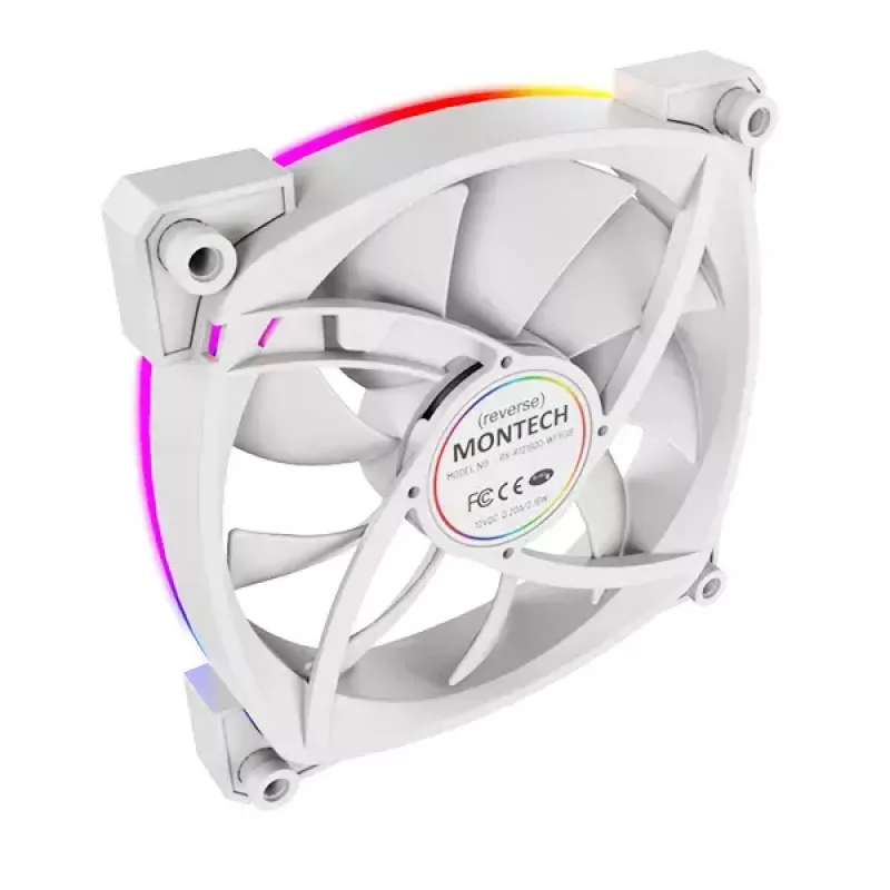 Tuuletin Montech RX120 PWM 12 cm 800-1600 RPM 27 dB valkoinen