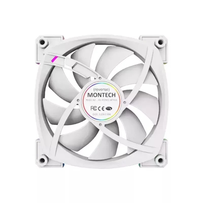 Tuuletin Montech RX120 PWM 12 cm 800-1600 RPM 27 dB valkoinen