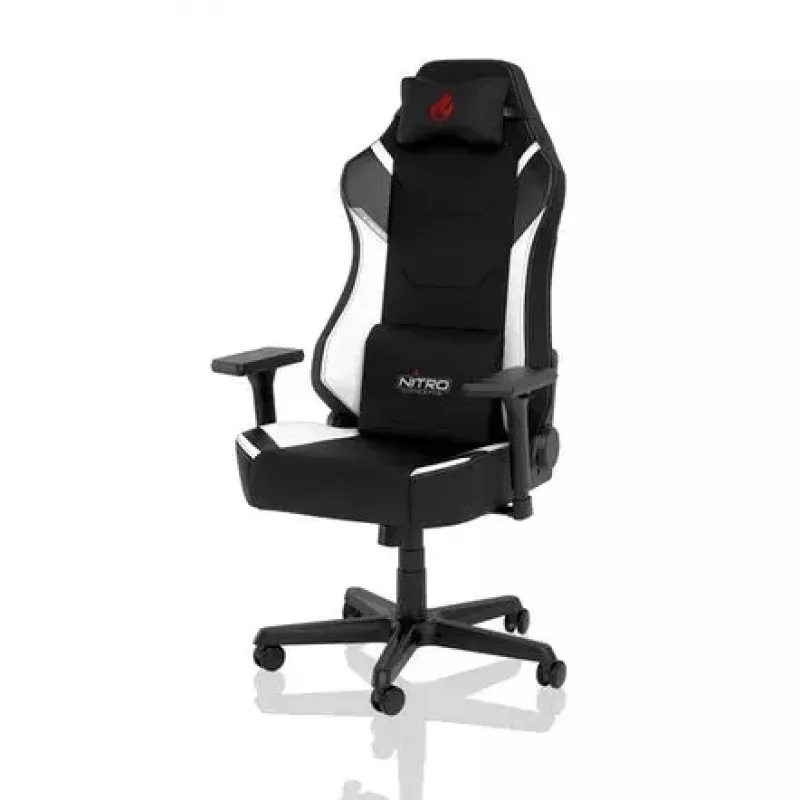 Nitro Concepts X1000 NC-X1000-BW pelituoli, verhoiltu istuin, musta/valkoinen (Radiant White)