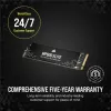 Corsair MP600 Elite CSSD-F1000GBMP600ENH SSD-levy, 1 TB, M.2 2280, PCIe 4.0 x4 NVMe, 3D TLC, 256-bittinen AES-salaus