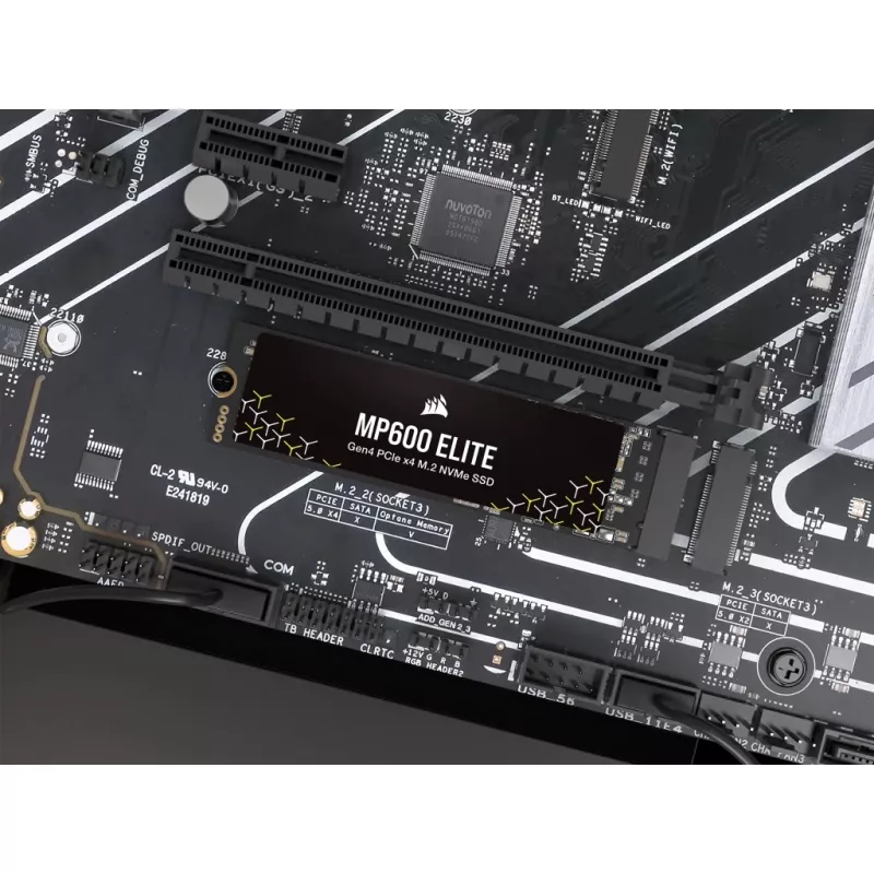 Corsair MP600 Elite CSSD-F1000GBMP600ENH SSD-levy, 1 TB, M.2 2280, PCIe 4.0 x4 NVMe, 3D TLC, 256-bittinen AES-salaus