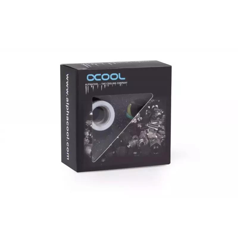 Asennussarja Alphacool Eiszapfen -jatko G1/4 ulkokierre G1/4 sisäkierteeseen valkoinen