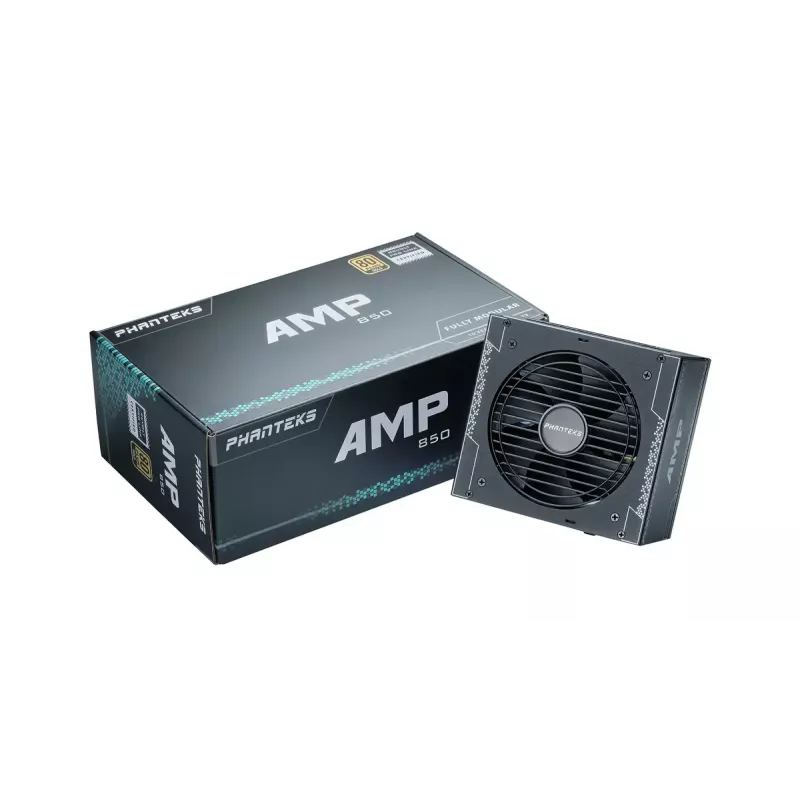 Phanteks AMP GH 850W -virtalähde, 80 PLUS Gold, ATX 3.1, PCIe 5.1, musta