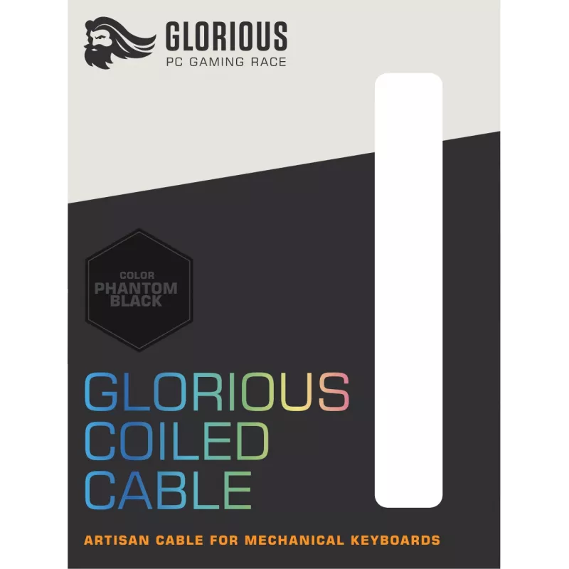 Glorious Gaming spiraalikaapeli musta 1,37 m