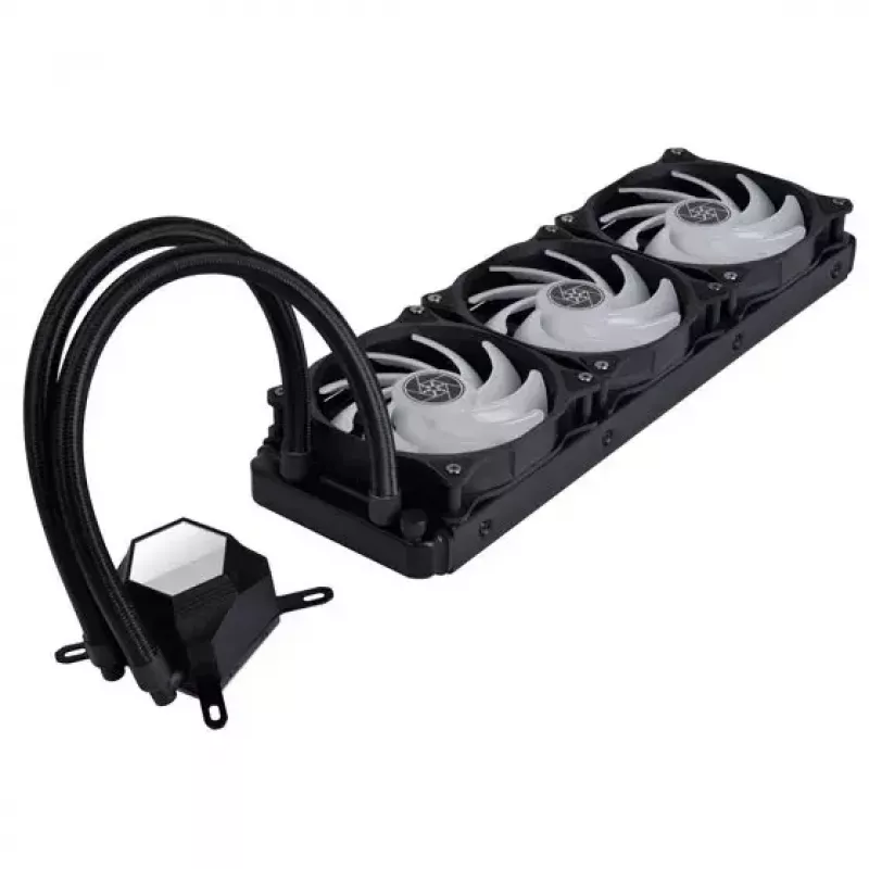 SilverStone Permafrost PF360-ARGB V2 SST-PF360-ARGB-V2 360 mm AiO-nestejäähdytin prosessorille, ARGB, RGB-ohjaimella, musta