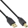 InLine 34518S USB 2.0 -kaapeli A-uros / B-uros, kullatut kontaktit, 2 m, musta