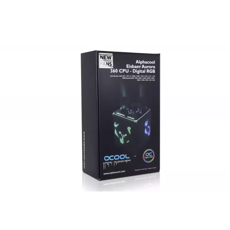 Alphacool Eisbaer Aurora HPE Edition 360 AIO prosessorin vesijäähdytin, musta