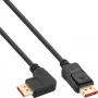 InLine DisplayPort 1.4 -kaapeli, 8K4K, suorakulmainen, musta/kulta, 2 m