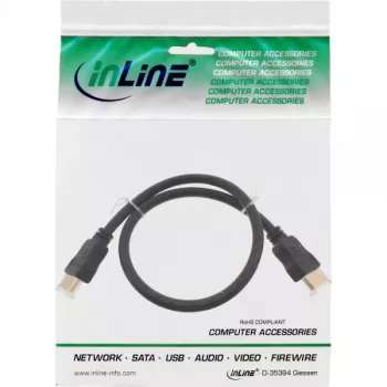 InLine High Speed HDMI -kaapeli Ethernetillä Premium 4K2K uros/uros musta 1,5 m