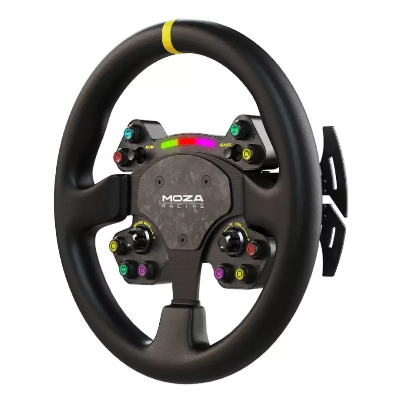 Moza Racing RS V2 ratti, ratti, PC, Multi, langallinen ja langaton, musta, hiilikuitu, nahka