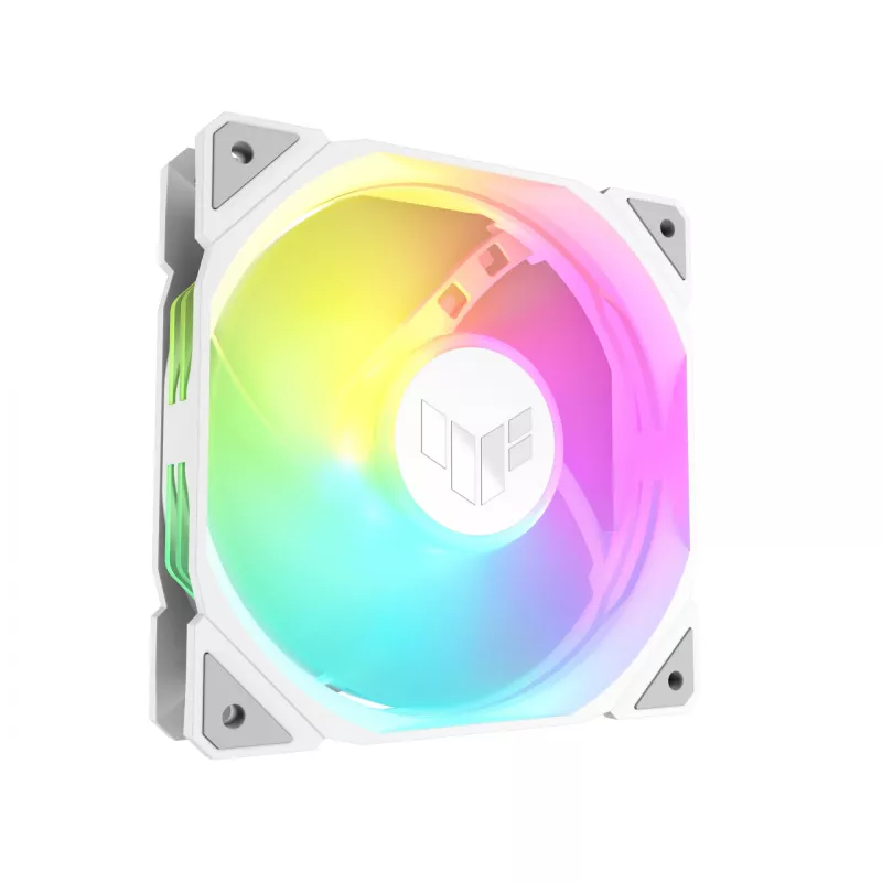 ASUS TUF GAMING TR120 ARGB REVERSE 120 mm 2000 RPM valkoinen, hydraulinen laakeri, 76.3 CFM