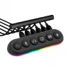 Streamplify HUB DECK 5 USB-keskitin, 4x USB 3.0, 1x USB 2.0, RGB, 12V, EU-virtajohto, musta