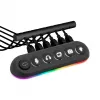 Streamplify HUB DECK 5 USB-keskitin, 4x USB 3.0, 1x USB 2.0, RGB, 12V, EU-virtajohto, musta