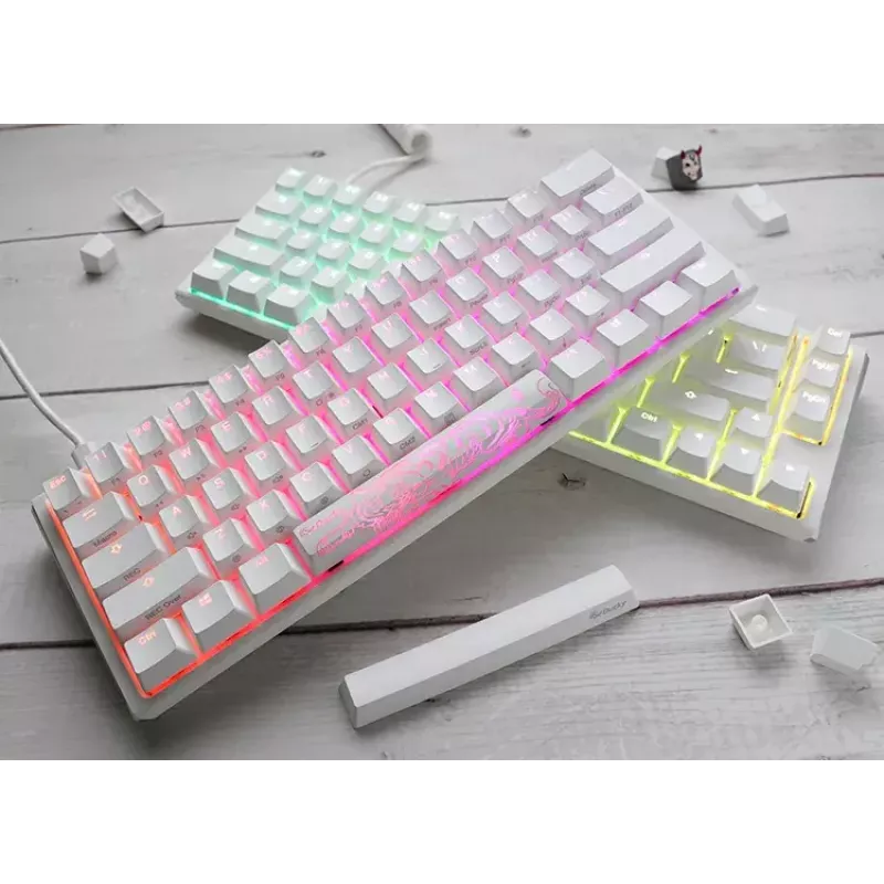 Ducky One 3 Mini Pure White näppäimistö Gaming USB saksa mekaaninen 61 näppäintä