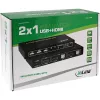 InLine 2x1 HDMI KVM-kytkin, 2x1, HDMI 4K2K, USB 2.0 -keskitin, äänellä
