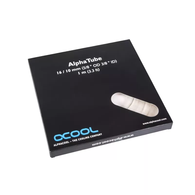 Alphacool AlphaTube HF 16/10 mm letku, Ultra Clear, 1 m