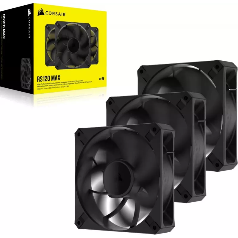 Tuuletin Corsair RS120 MAX 12 cm musta 2000 RPM 3 kpl
