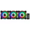 Aerocool Saturn 12F Pro ARGB kotelotuulettimet, 3 kpl pakkaus ohjaimella, 120 mm