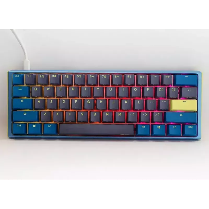 “Ducky One 3 Daybreak Mini” näppäimistö, pelikäyttöön, USB, saksa, musta, sininen, vihreä