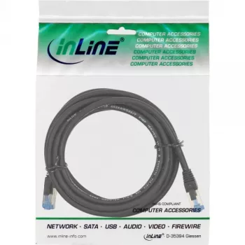 InLine patch-kaapeli S/FTP PiMF Cat.6A halogeeniton 500MHz musta 2m