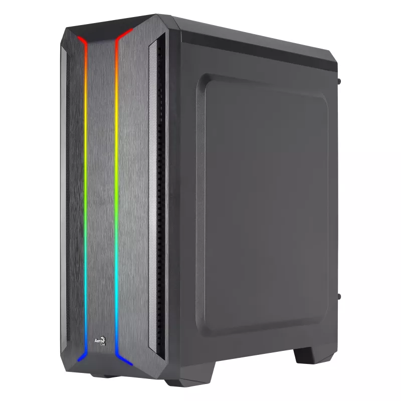 Aerocool SKYLINEV2BK PC ATX -kotelo kaksoisetupaneeli LED ARGB-tuuletin ARGB 12 cm musta