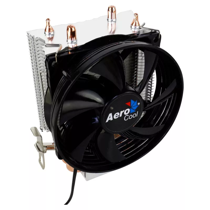 AEROCOOL VERKHO2 CPU-jäähdytin 90 mm:n tuulettimella, hydraulisella laakerilla, 800–2000 RPM, 110 W TDP, monikantatuki