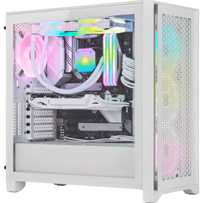 CORSAIR Midi Tower -kotelo - Icue 4000d RGB valkoinen