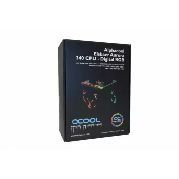 Nestekierron jäähdytin Alphacool Eisbaer Aurora 240 CPU prosessori musta