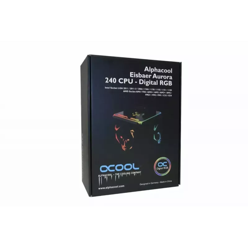 Nestekierron jäähdytin Alphacool Eisbaer Aurora 240 CPU prosessori musta