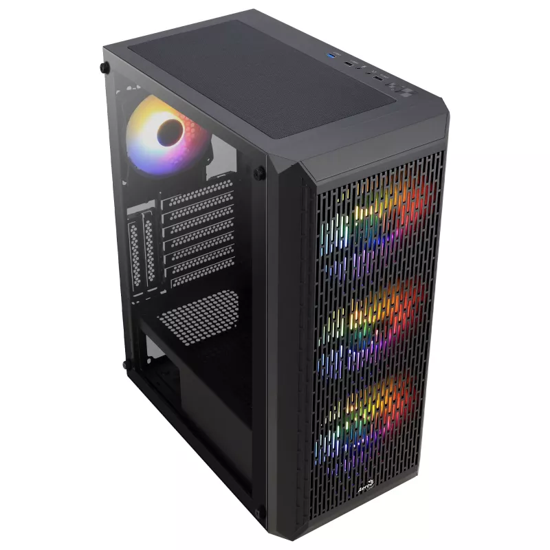 Aerocool BEAMBKV2 Gaming ATX-kotelo 4 tuuletinta 12cm FRGB musta