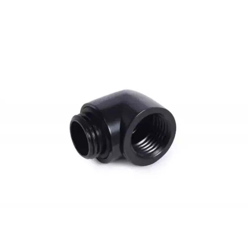 Alphacool Eiszapfen 17594 90° adapteri, G1/4 ulkokierre – G1/4 sisäkierre, musta