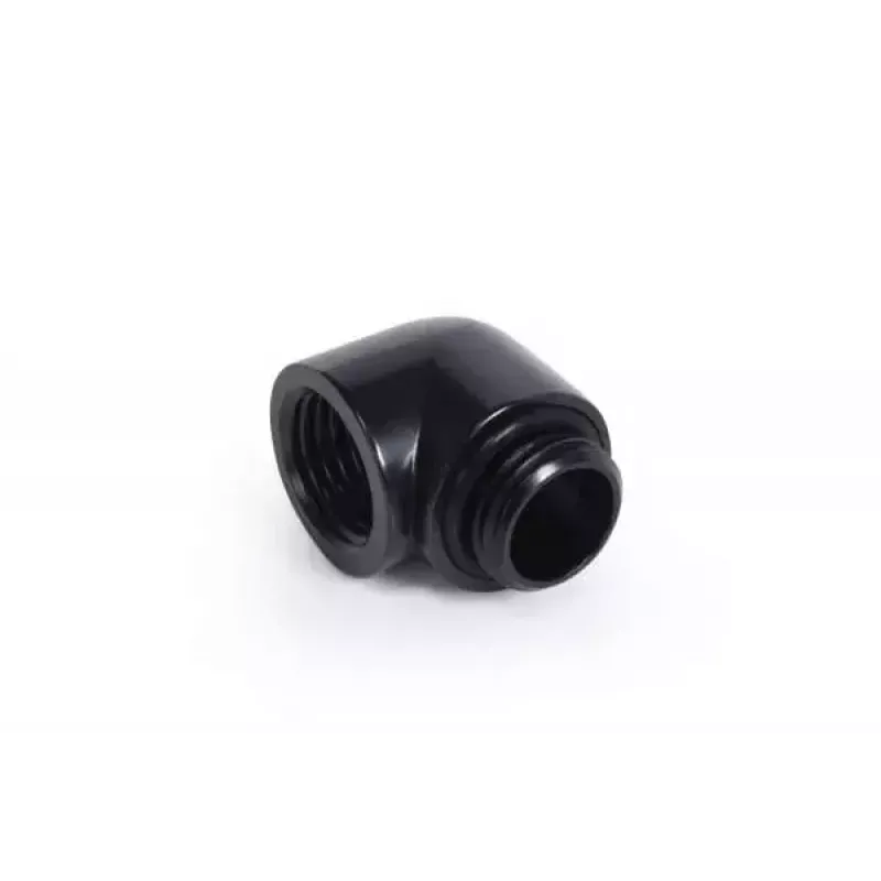 Alphacool Eiszapfen 17594 90° adapteri, G1/4 ulkokierre – G1/4 sisäkierre, musta