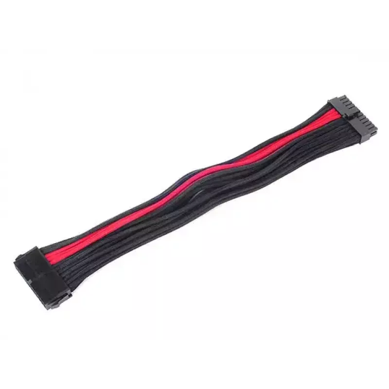 SilverStone SST-PP07-MBBR ATX 24-napainen jatkokaapeli, 0,3 m, musta/punainen