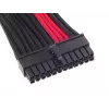 SilverStone SST-PP07-MBBR ATX 24-napainen jatkokaapeli, 0,3 m, musta/punainen