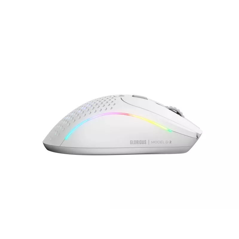 Glorious Gaming Glorious Model D 2 Wireless - mattavalkoinen, oikeakätinen, RF Wireless, 19000 DPI, valkoinen