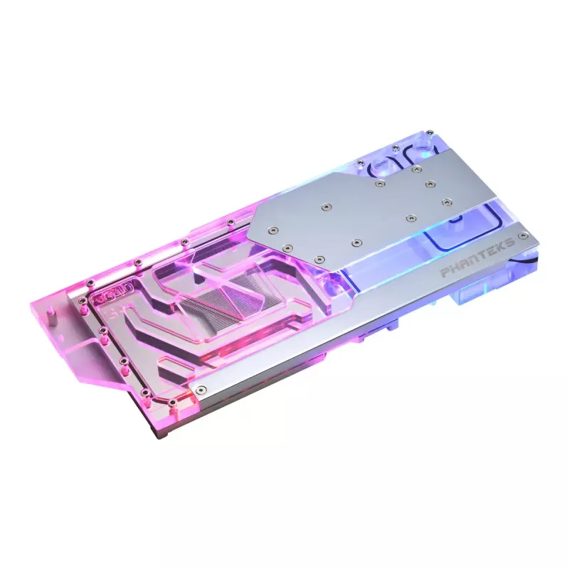 Vesiblokki + backplate Phanteks Glacier G40 akryyli kupari harmaa läpinäkyvä
