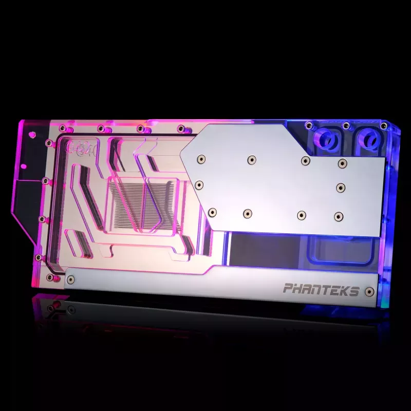 Vesiblokki + backplate Phanteks Glacier G40 akryyli kupari harmaa läpinäkyvä