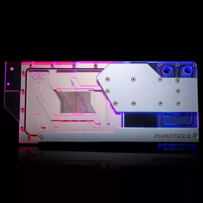 Vesiblokki + backplate Phanteks Glacier G40 akryyli kupari harmaa läpinäkyvä