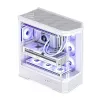 Tietokonekotelo Jonsbo D400 Midi Tower ATX karkaistu lasi – valkoinen