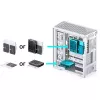 Tietokonekotelo Jonsbo D400 Midi Tower ATX karkaistu lasi – valkoinen