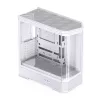 Tietokonekotelo Jonsbo D400 Midi Tower ATX karkaistu lasi – valkoinen