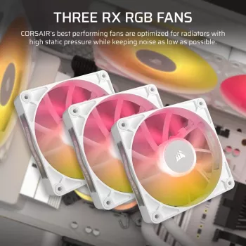 CORSAIR CPU-jäähdytin - iCue Link Titan 360 Rx RGB AIO-nestekierron jäähdytin - valkoinen