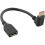 InLine DisplayPort 1.4 sovitinkaapeli M/F, 8K4K, alaspäin kulma, musta/kulta