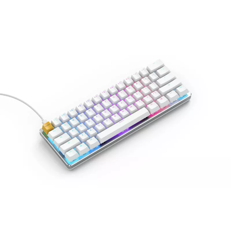 Glorious Gaming GMMK näppäimistö USB QWERTY US International hopea, valkoinen