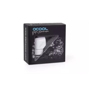 Asennussarja Alphacool Eiszapfen L-liitin kiertyvä G1/4 ulkokierre G1/4 sisäkierteeseen valkoinen