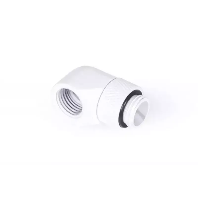 Asennussarja Alphacool Eiszapfen L-liitin kiertyvä G1/4 ulkokierre G1/4 sisäkierteeseen valkoinen