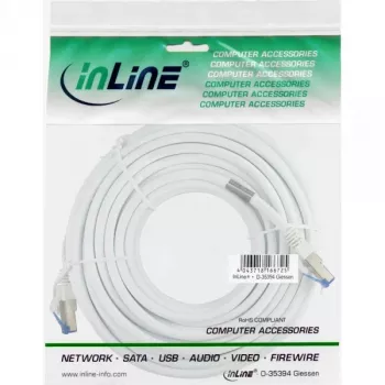 InLine Patch-kaapeli S/FTP PiMF Cat.6A halogeeniton 500MHz valkoinen 5m