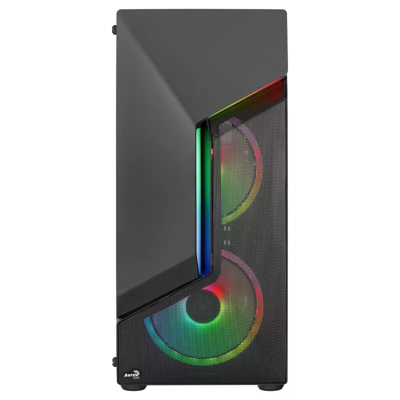 Aerocool SCAPEBKV3 pelikotelo ATX-etu-RGB LED karkaistu lasi 3x ARGB-tuuletin musta